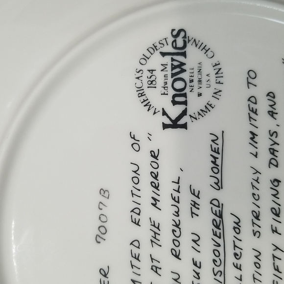 P4d-Knowles Norman Rockwell "Making Believe At The Mirror" LE Collector's Plate - Picture 6 of 7